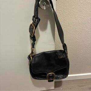 COACH Vintage Y2K Bleeker Legacy Tattersall Small Flap Shoulder Bag Black